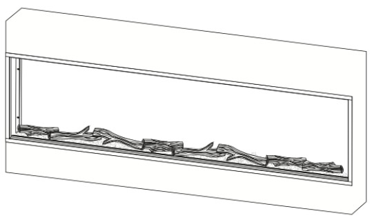 MODERN FLAMES LPS-9614V2 Landscape Pro Slim Electric Fireplace - BUILT-IN INSTALLATION 12