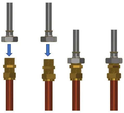 REGINOX Kitchen Tap Fitting - Connecting the flexitails to the water supply