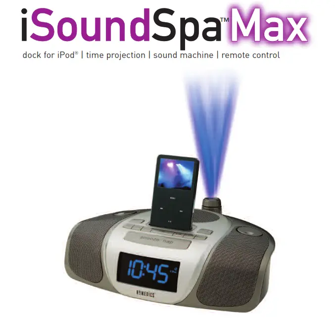 iSoundSpa Max Time Projection Sound Machine with Remote Control