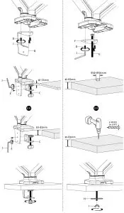 audizio MAD20G Double Monitor Arm - STEP 2