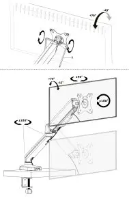 audizio MAD20G Double Monitor Arm - STEP 6