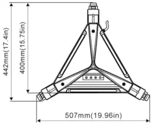 GOLDENSEA UV UVM 216 Rolling Ultraviolet Disinfection - Dimensional Drawings 1