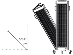 GOLDENSEA UV UVM 216 Rolling Ultraviolet Disinfection - Fall Protection Auto Power Off