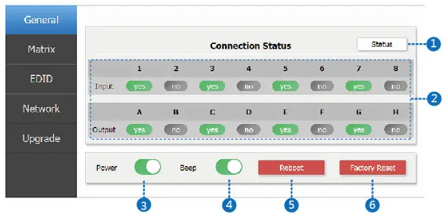 BZBGEAR BG UM 88ANS 8x8 HDMI 18Gbps Matrix with Audio- General page