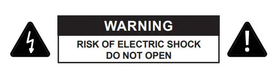 FBT XLITE 110A Processed Active Speaker Instructions - Warning Risk of Electric Shock Do not open