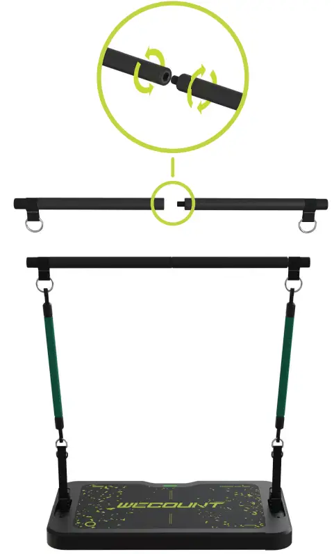 WECOUNT AI Powered Portable Home Gym - bar connection