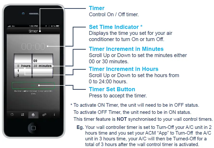 ActronAir ACM-2 Air Conditioner Remote Controller fig 6