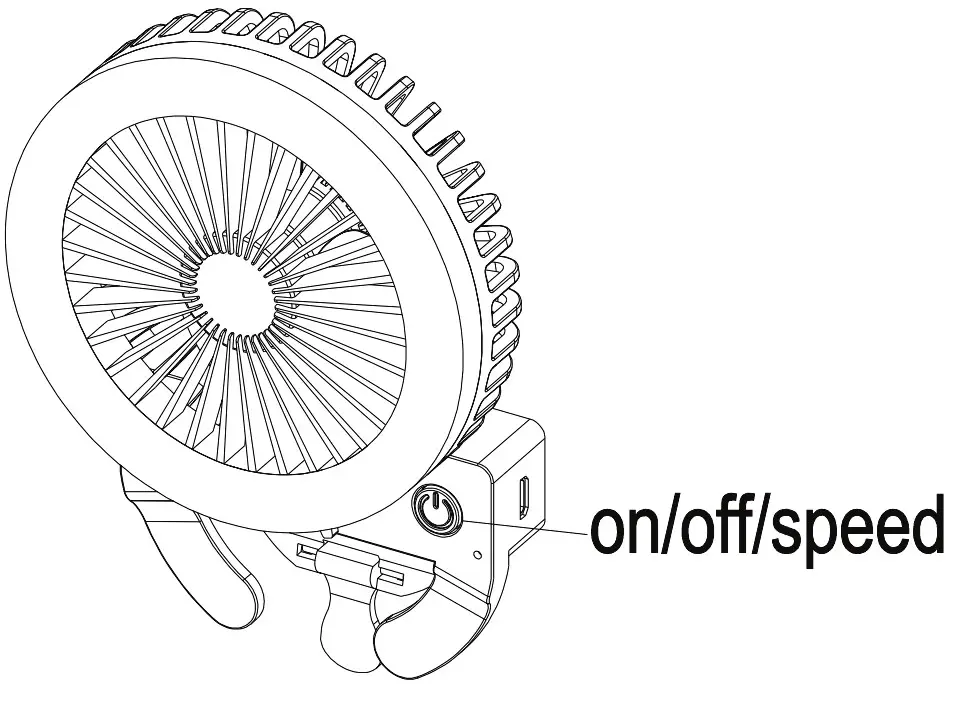 Kmart HEG8LEDRL LED Ring Light with Fan - Fan On Off Speed