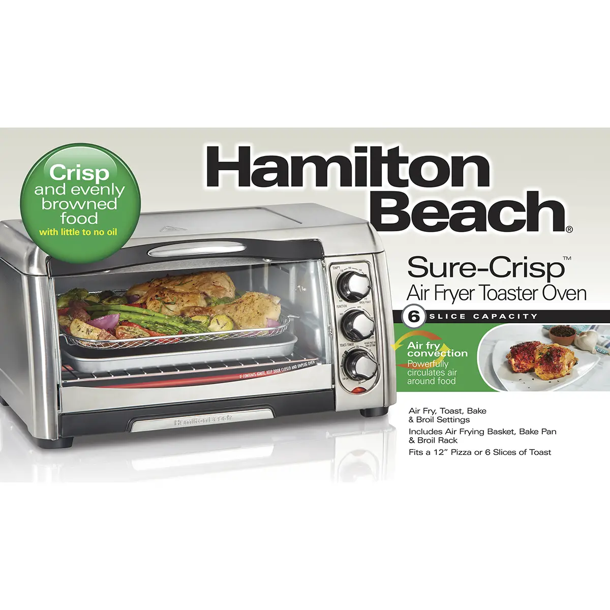 Hamilton Beach 4-slice Sure-crisp Air Fryer Toaster Oven User Manual