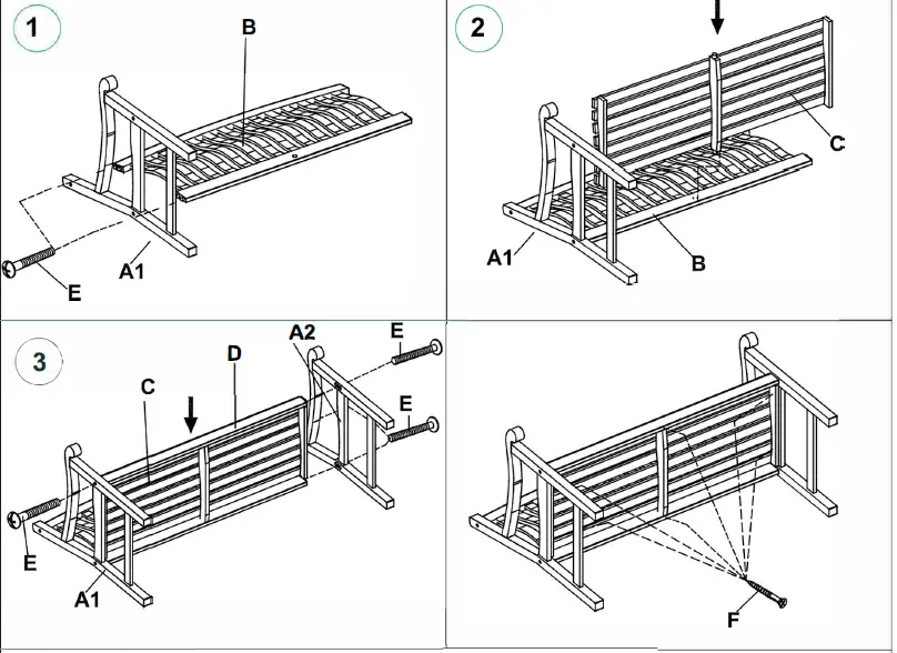 CAMBRIDGE-CASUAL-IT-140330-Natural-teak-Garden-Bench-fig 2