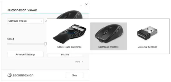 3Dconnexion CadMouse Compact Wireless - 3Dconnexion Settings 2