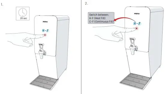 marco 8 1000763 MT Boiler Automatic Water Boiler - Heat Fill Selection