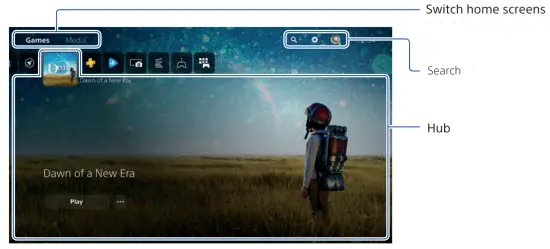 SONY CFI 1116B PlayStation 5 Digital Console - screen