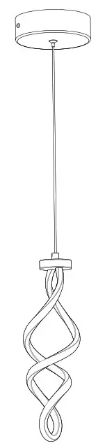 artika PDT1 SWR Mini Swirl LED Pendant Light Fixture - cover