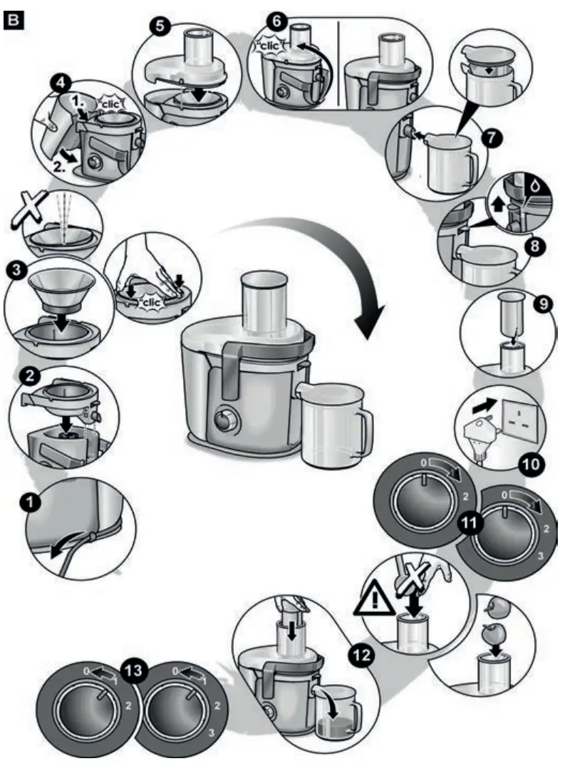 BOSCH MES4000GB Centrifugal Juicer - Fig B