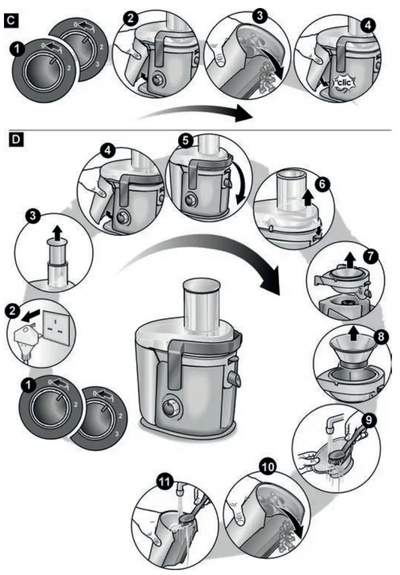 BOSCH MES4000GB Centrifugal Juicer - Fig C