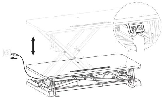 VonHaus 3000154 Electric Sit Stand Rising Workstation - COMPONENTS3