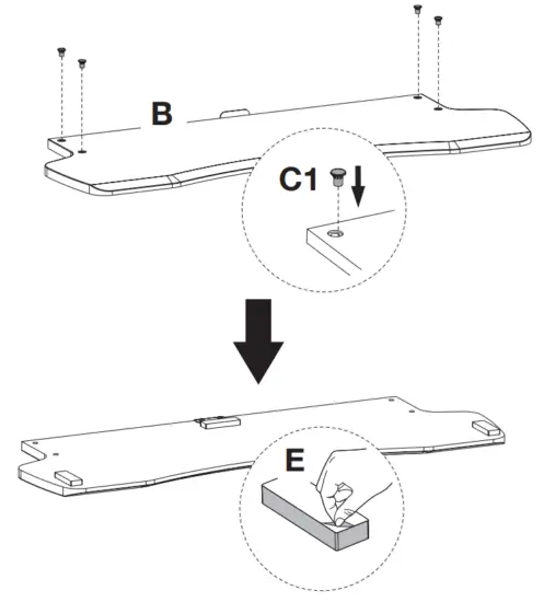 VonHaus 3000154 Electric Sit Stand Rising Workstation - COMPONENTS6