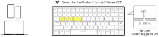 VISSLES V84 Wireless Mechanical Keyboard - figure 2