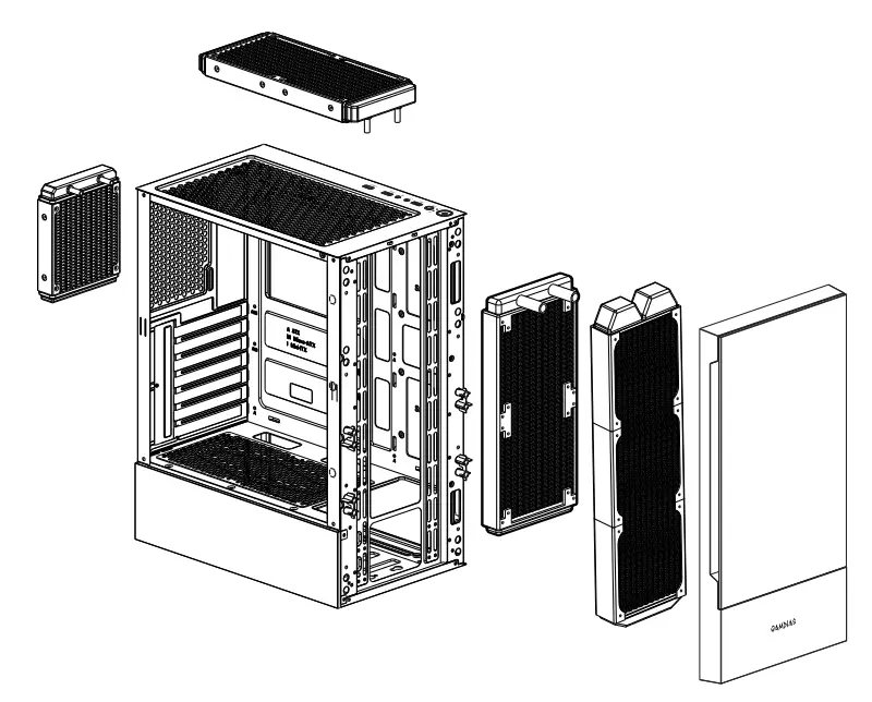 GAMDIAS TALOS E3 Mid Tower Case - RADIATOR