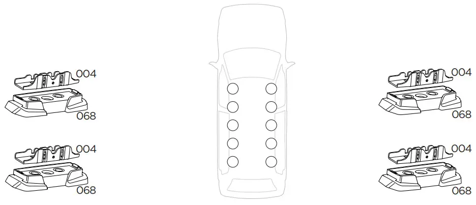 THULE 187010 Fix Point Kit - without glass roof