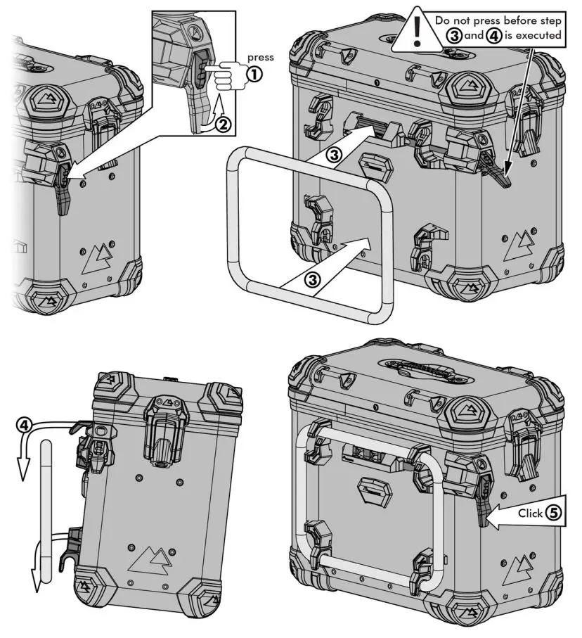 TOURATECH Stainless ZEGA EVO Luggage System for Honda CRF1100L User Manual - Mounting Instructions