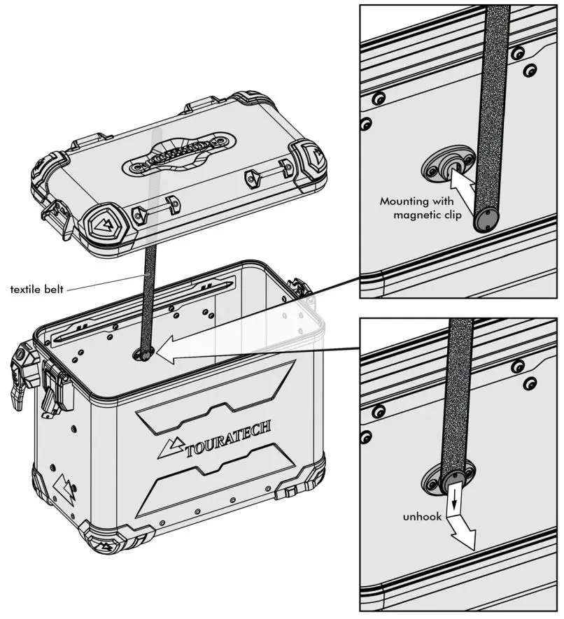 TOURATECH Stainless ZEGA EVO Luggage System for Honda CRF1100L User Manual - Mounting Instructions