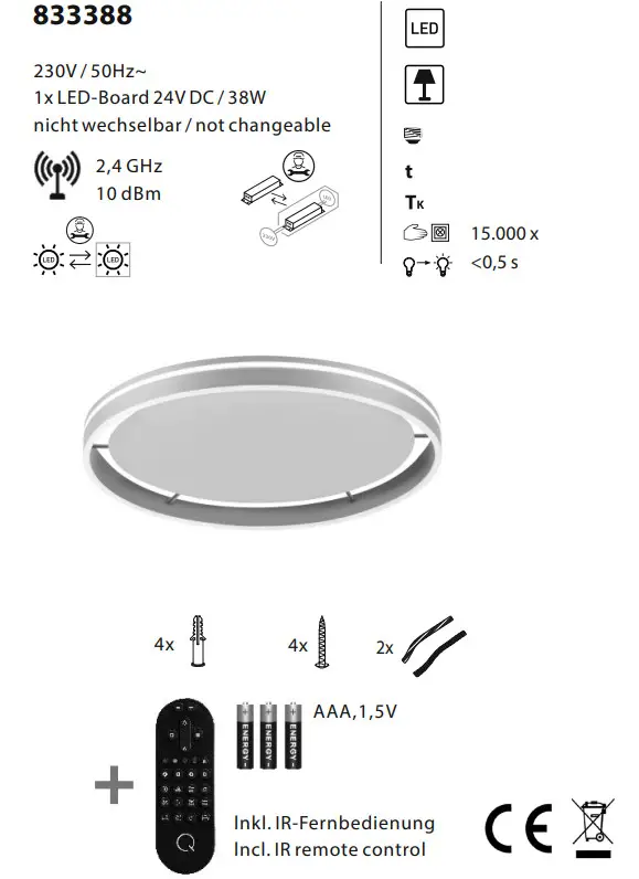 Paul Neuhaus Q-VITO LED Ceiling Light - Figure 1