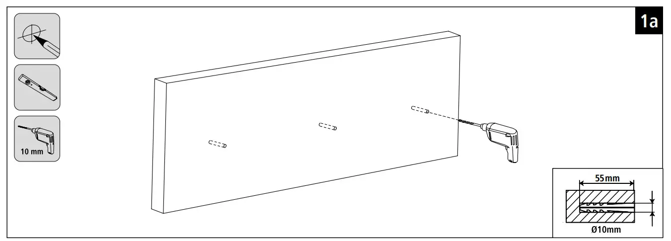 hama 00118080 TV Wall Bracket - Figure 1