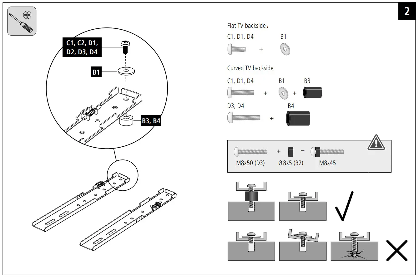 hama 00118080 TV Wall Bracket - Figure 3