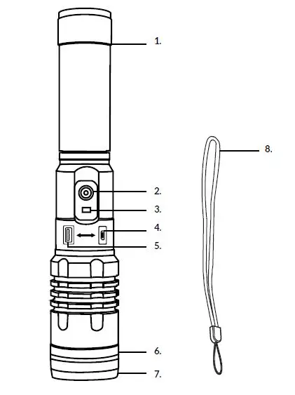 GEAR X P513.85 Rechargeable Torch FIG 1