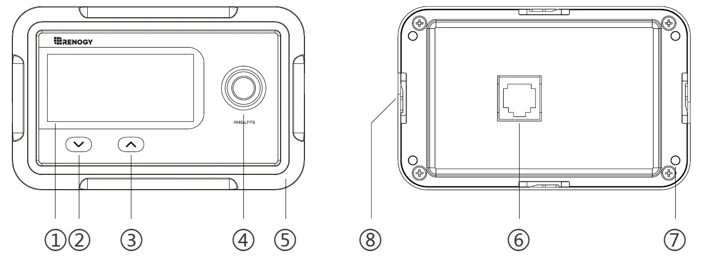 RENOGY RMS-LFPS-US Monitoring Screen for Smart Lithium Battery Series 01