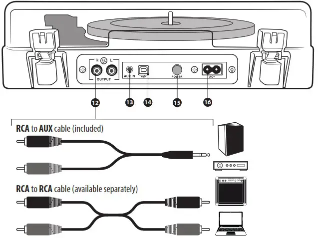 JAM HX TT600A Vinyl Bluetooth Turntable - overview 2