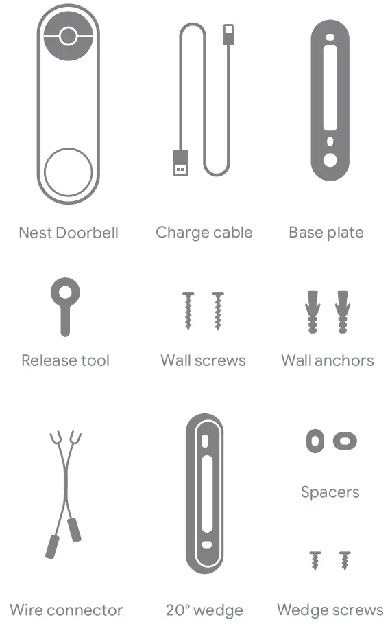 Google 908GA01318 Nest Video Doorbell -Base plate