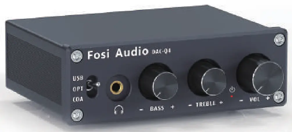 Fosi Audio Q4 Mini Stereo USB Gaming DAC and Headphone Amplifier Audio Converter