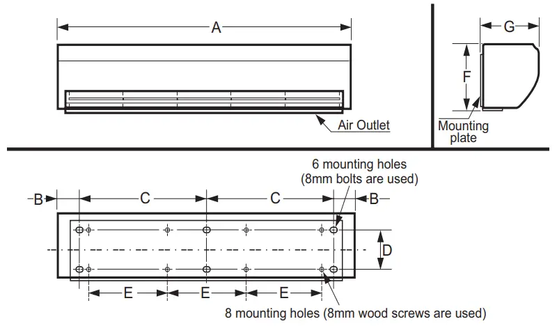 fantech AC1209 Air Curtain with Wall Switch Fan in 900mm - Fig 7