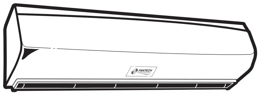 fantech AC1209 Air Curtain with Wall Switch Fan in 900mm