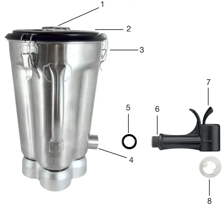 WARING COMMERCIAL CB15 Series Ultra Heavy Duty 3.75 HP Blender - fig 2