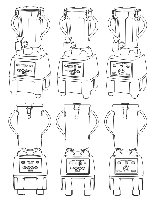 WARING COMMERCIAL CB15 Series Ultra Heavy Duty 3.75 HP Blender