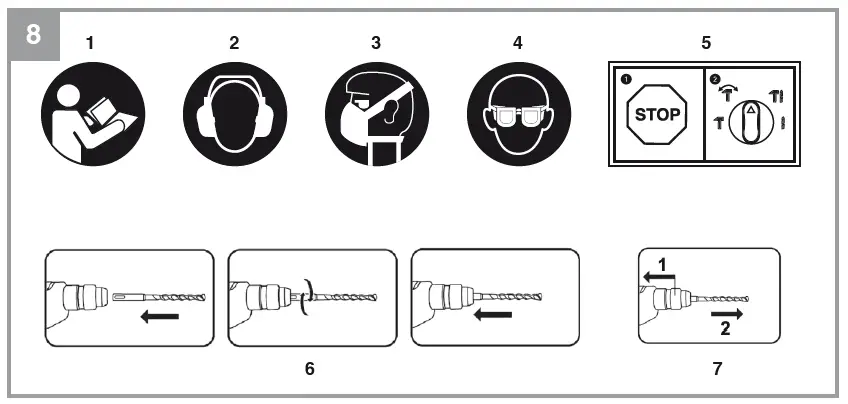 Einhell TC-RH 620 4F Hammer Drill FIG 8