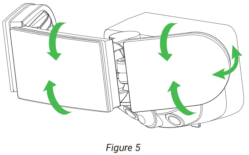 Wireless Motion Sensor 3-Head Spotlight with Remote Control Mounting The Spotlight illustration