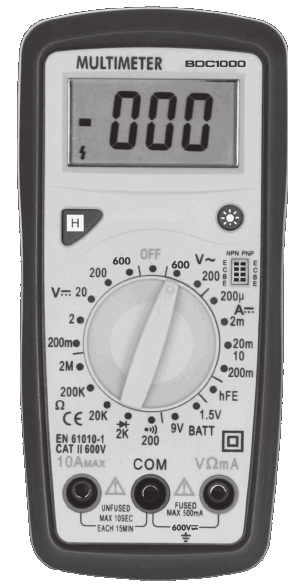 BORMANN BDC1000 Digital Multimeter -