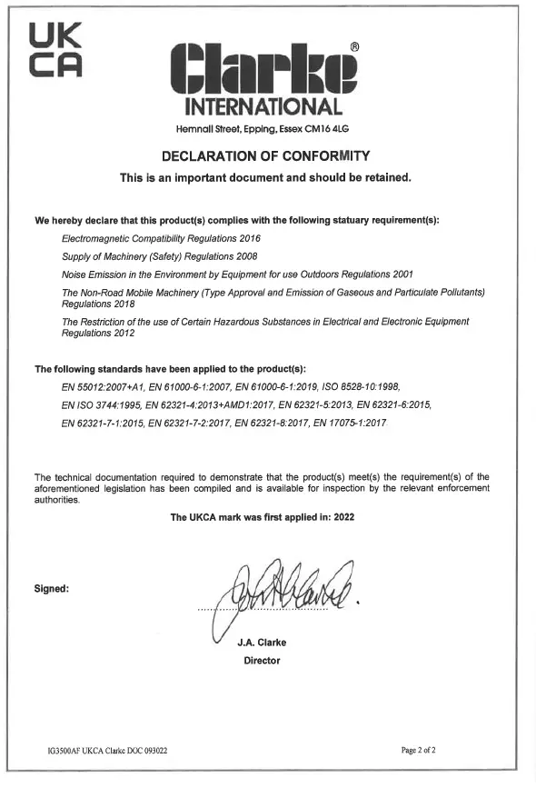 Clarke-IG3500AF-3-4KW-Inverter-Generator-Instruction-fig-41