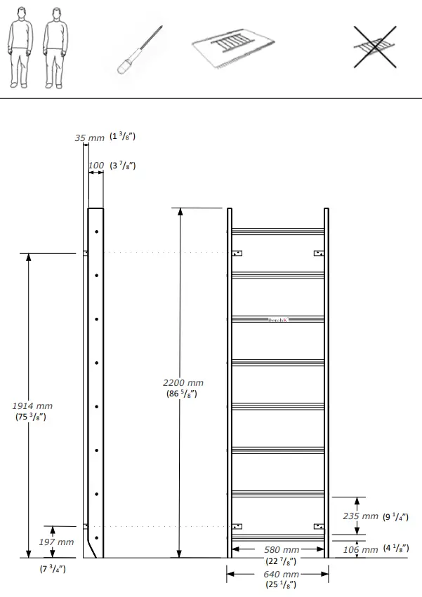 BenchK 110 Wall Bar Package - Fig 1