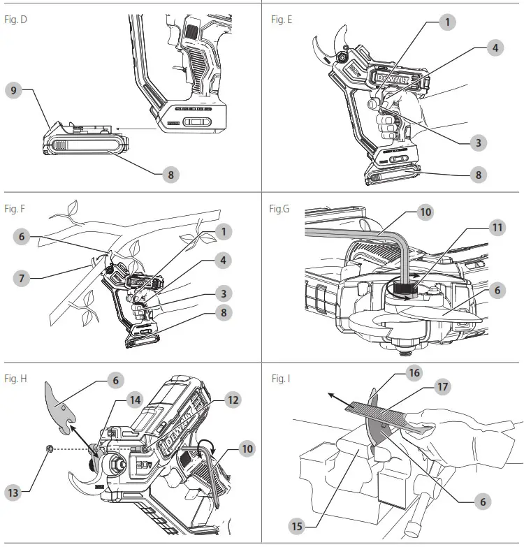 DeWALT DCPR320B 20-Volt 1-1 2-Inch Cordless Pruner - 2