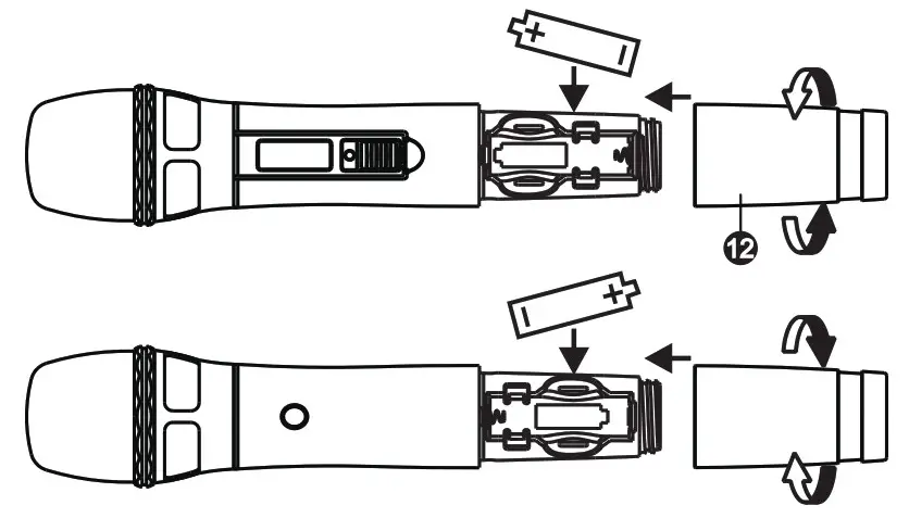 MIPRO ACT 52H Handheld Wireless Microphone - battety 1