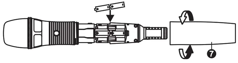 MIPRO ACT 52H Handheld Wireless Microphone - battety 2