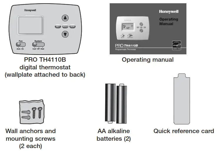 Honeywell Programmable Thermostat PRO TH4110B - Pre-installation checklist