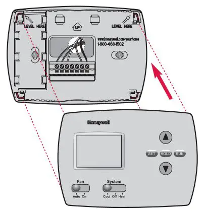 Honeywell Programmable Thermostat PRO TH4110B - Thermostat mounting