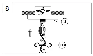 PROGRESS-LIGHTING-P500377 -Galloway-4-Light-Brushed-Nickel-Farmhouse-Chandelier -9